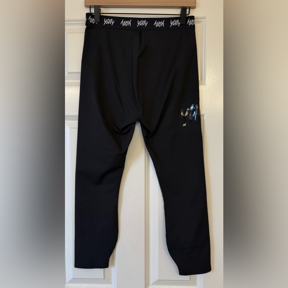 Yitty Major Label Shaping High Waist Logo Legging Size Large Iconic Black - Picture 2 of 10